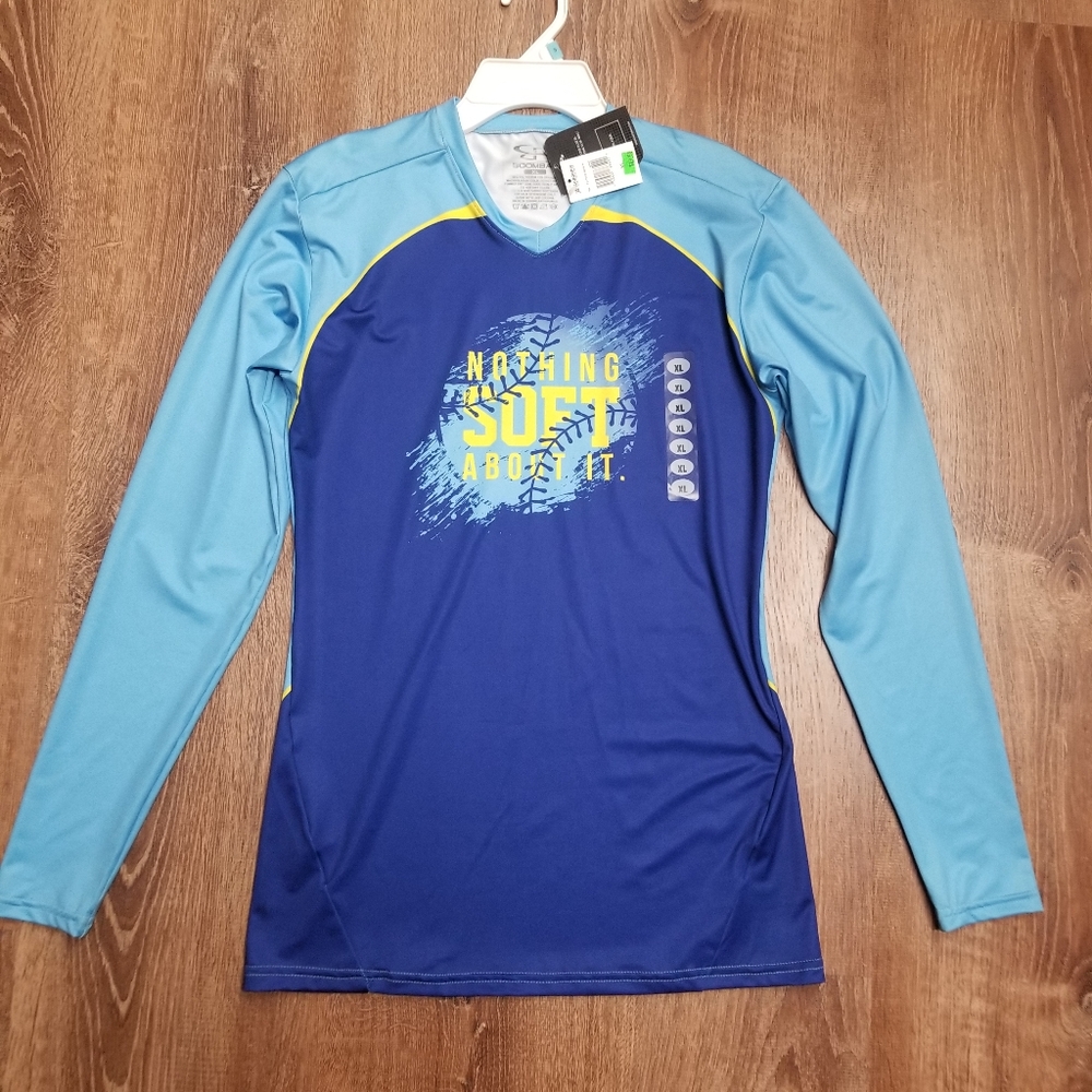 NWT Girl's XL Boombah Long Sleeve Softball Shirt